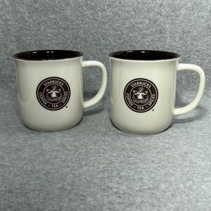 Starbucks 2010 First Store Pike Place Seattle Mug Lot of Two New Bone‎ China